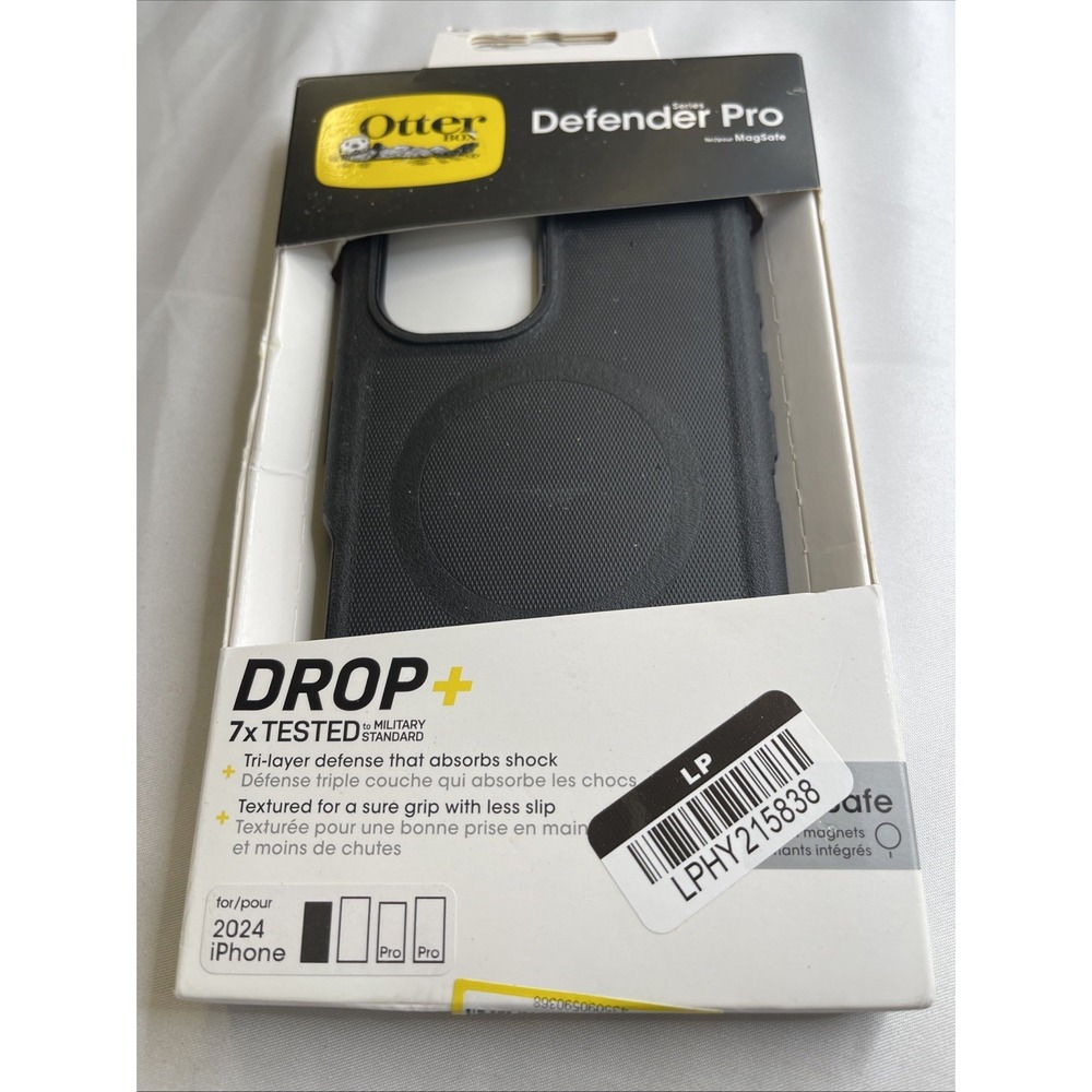 OTTERBOX Defender PRO Phone 2024 16 MagSafe Black Drop Tested 7x Case NEW